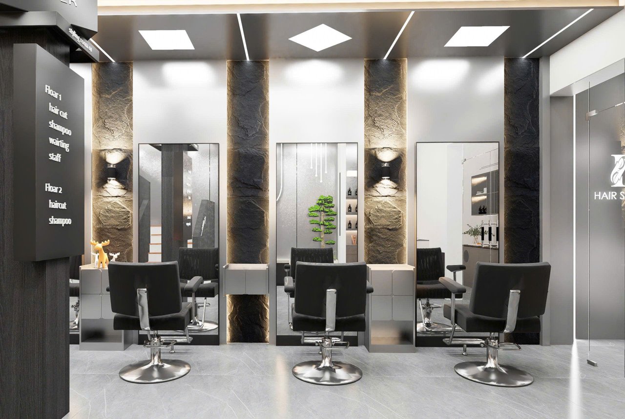 Mẫu thiết kế salon tóc đẹp 2026: ý tưởng & chi phí
