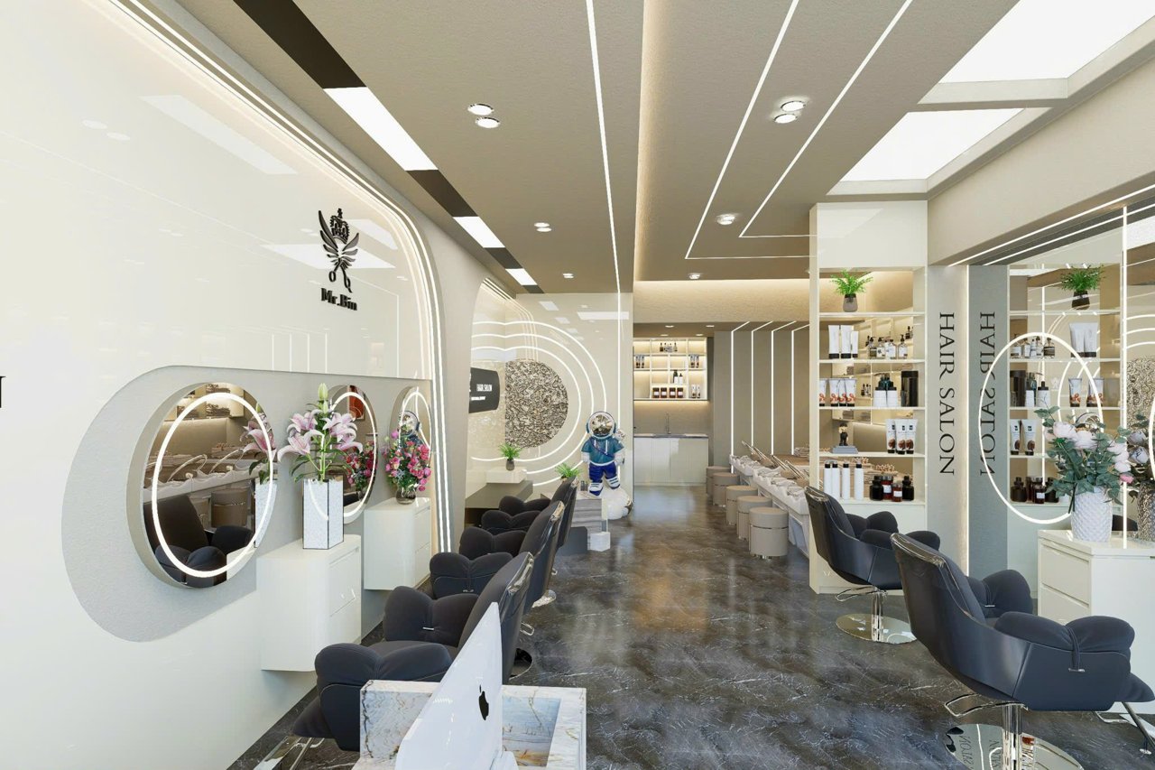 Nội thất showroom trưng bày do Hà Tuấn LX thi công