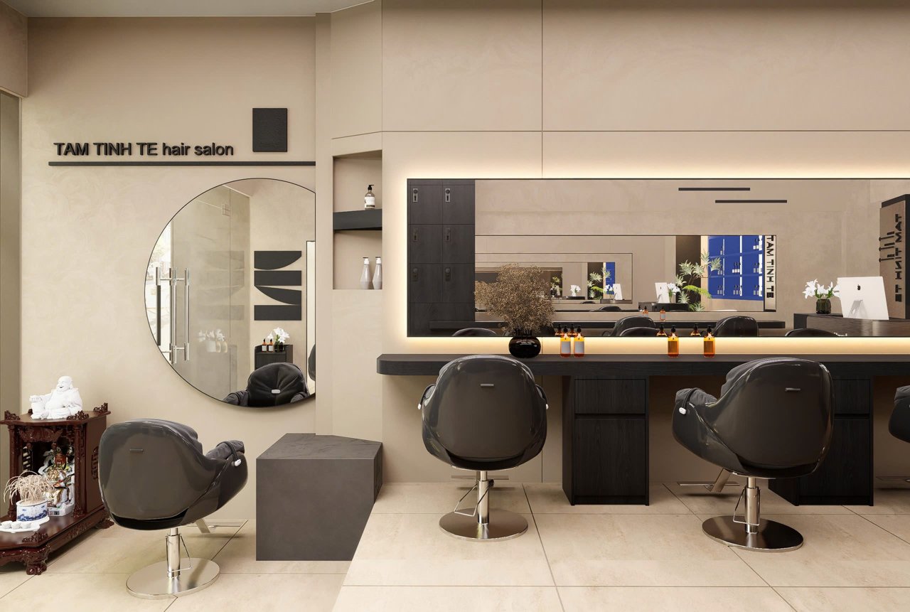 Quầy lễ tân và khu chờ salon: ghi điểm trong 5 giây đầu tiên