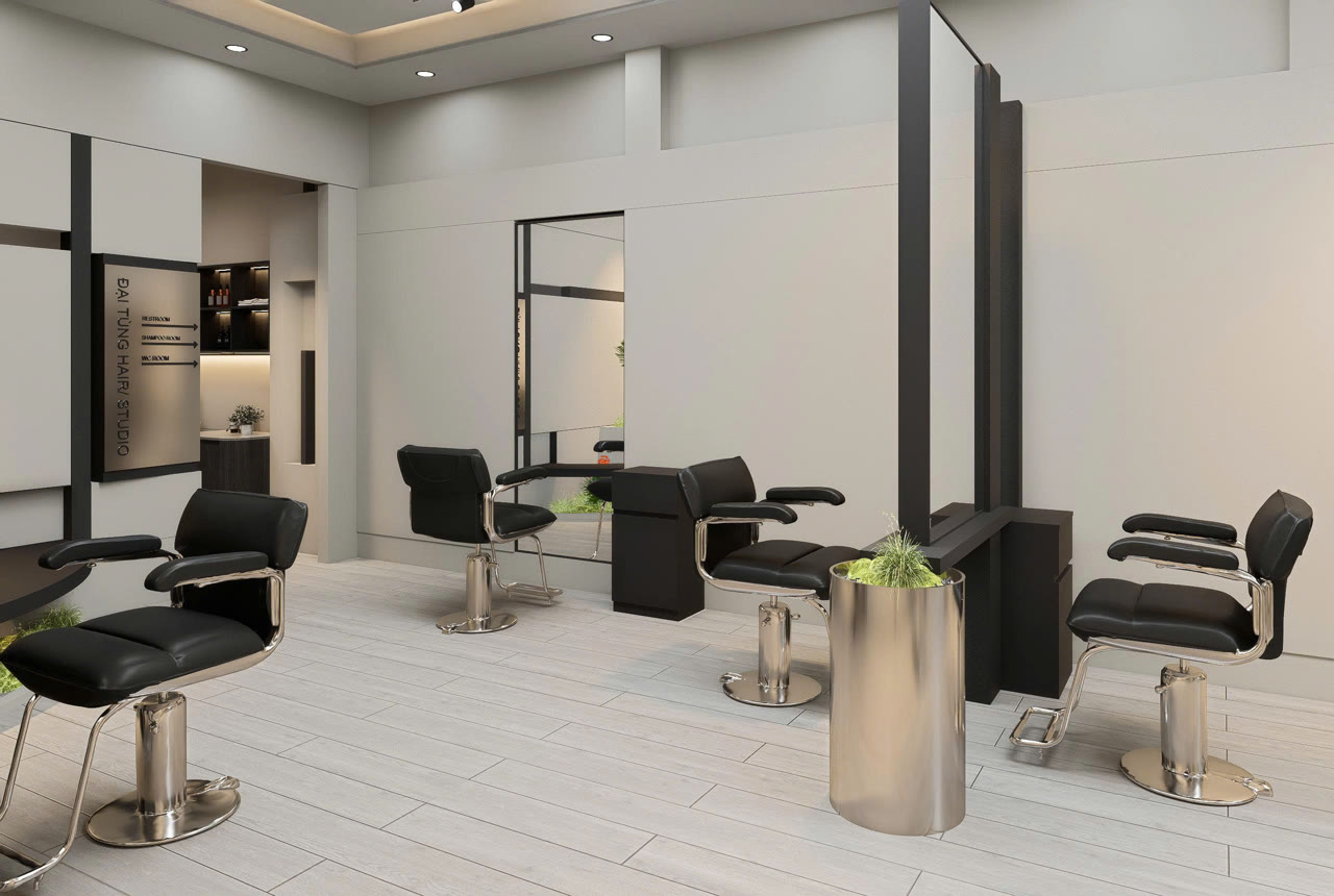 Setup salon tóc 50m2 hết bao nhiêu tiền?