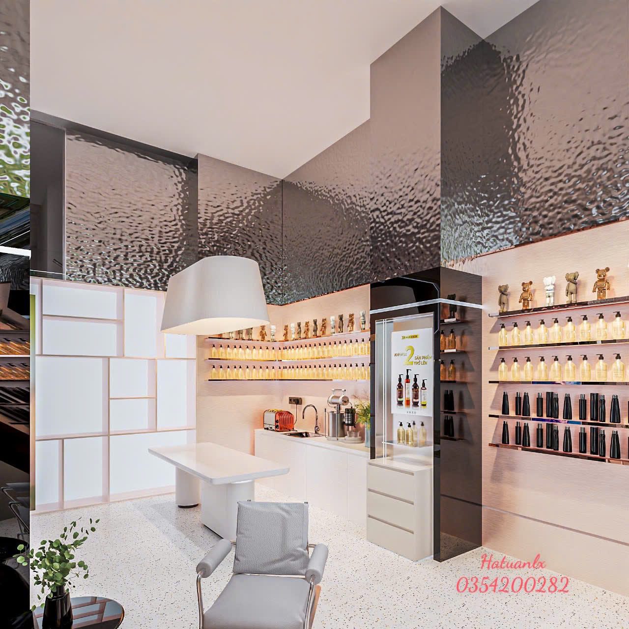 Bố trí công năng salon tóc tối ưu cho thợ và khách