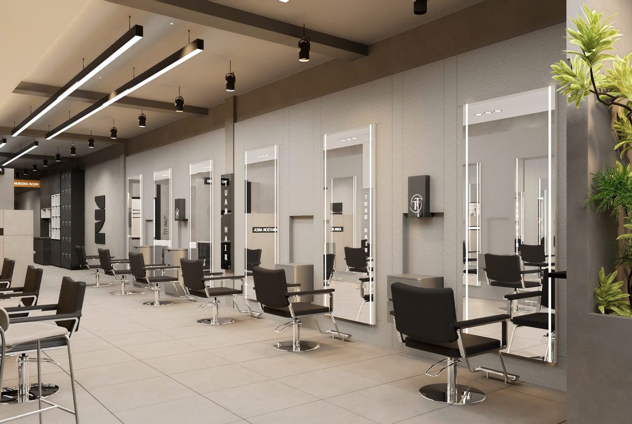 Quầy lễ tân chữ L cho spa salon: khi nào nên chọn kiểu này