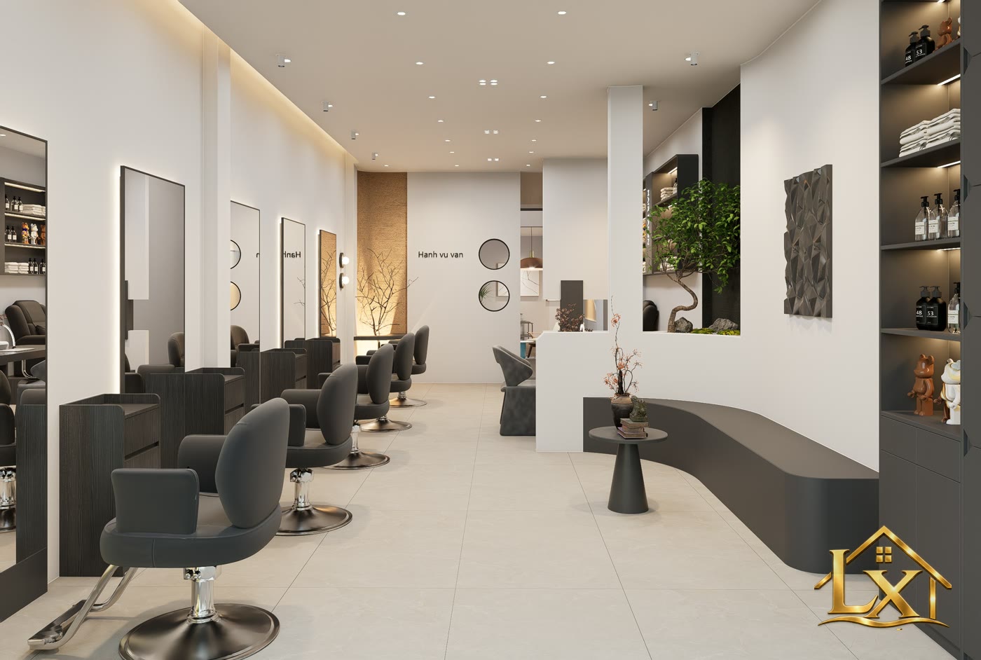 Nội thất salon phong cách Hàn Quốc: tối giản, sang, hút khách