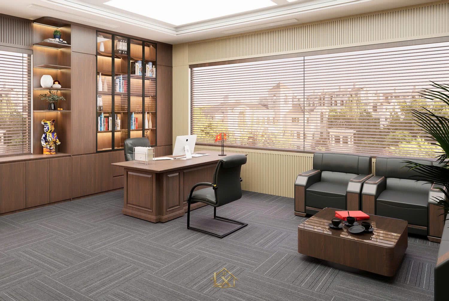 VP Phòng Giám đốc - Mẫu thiết kế cao cấp - Nội Thất Hà Tuấn LX
