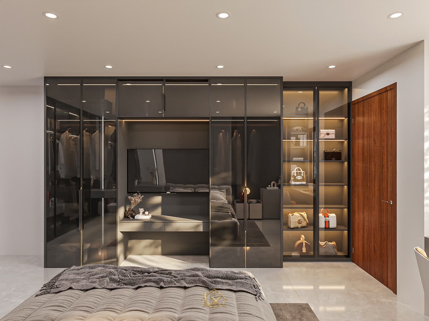 Tủ quần áo - công trình Nội Thất Hà Tuấn LX