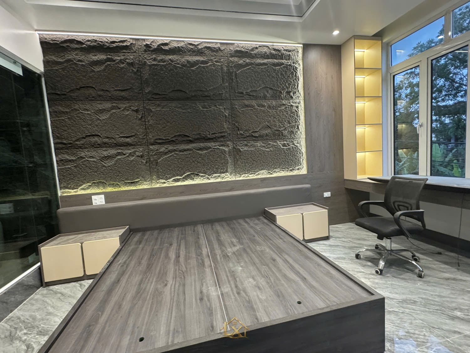 Sofa, bàn ăn và đèn trang trí nội thất rời cao cấp trong không gian biệt thự