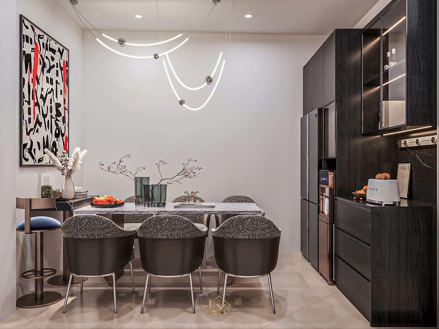 Phòng thay đồ walk-in closet phong cách luxury tại nhà cao cấp