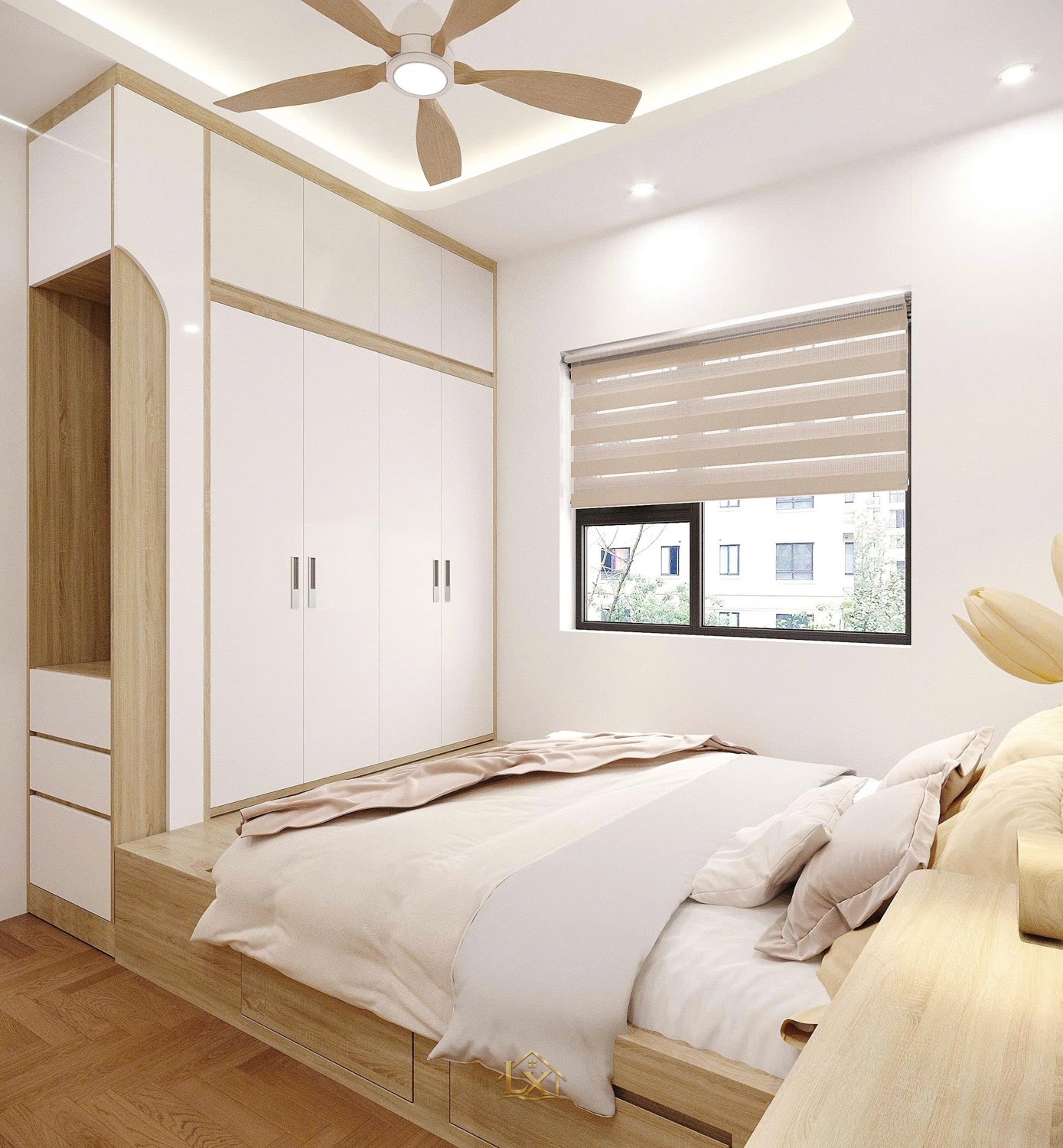Nội thất phòng ngủ - công trình Nội Thất Hà Tuấn LX