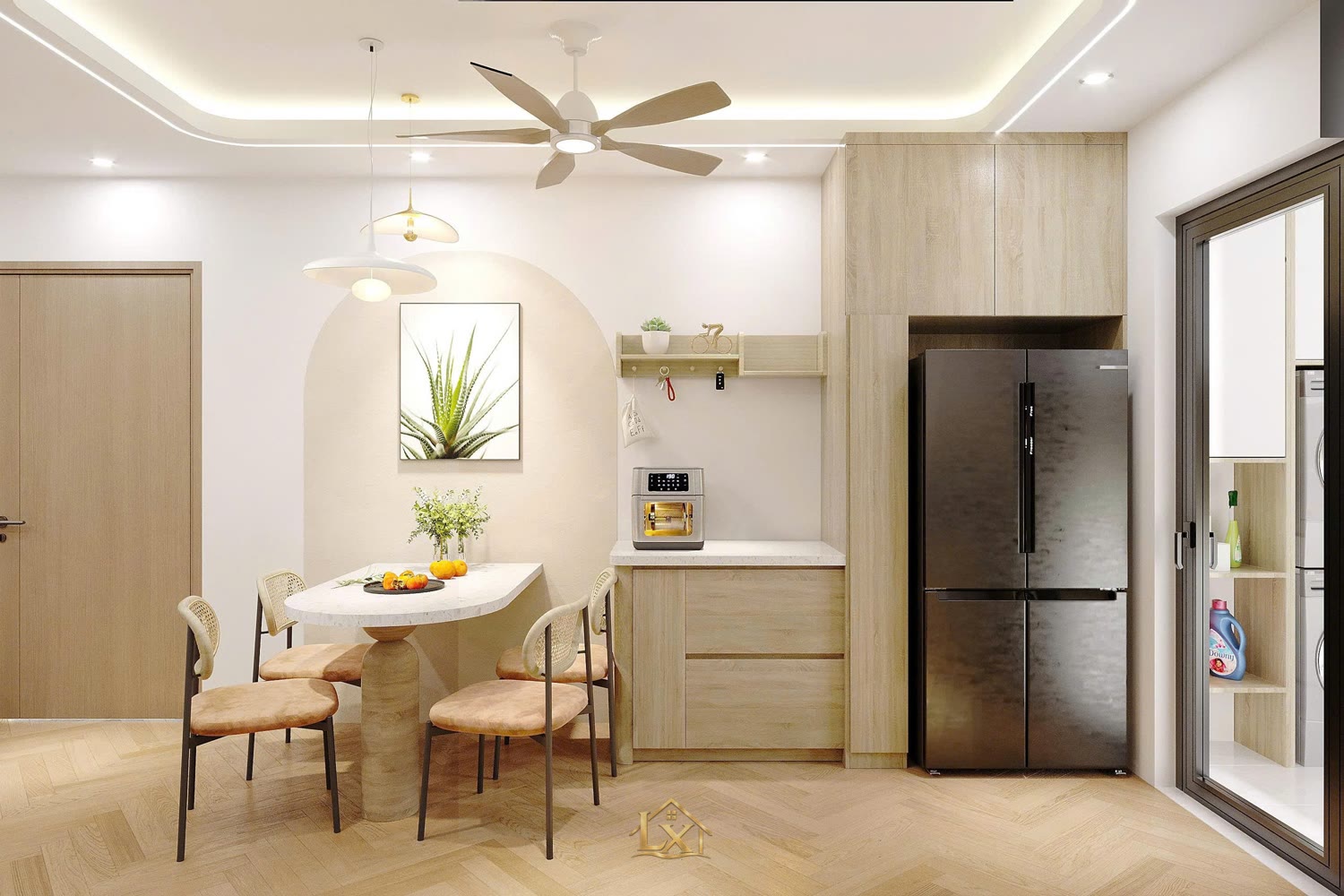 Tủ bếp gia đình - công trình Nội Thất Hà Tuấn LX
