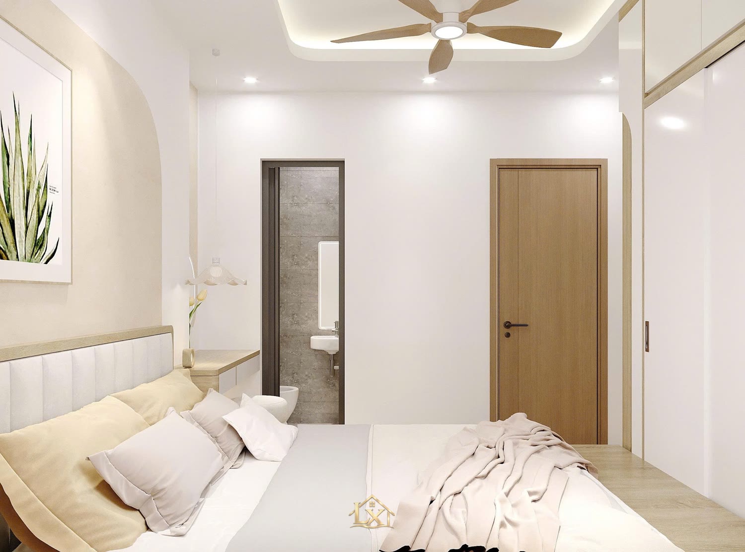 Nội thất phòng ngủ - công trình Nội Thất Hà Tuấn LX