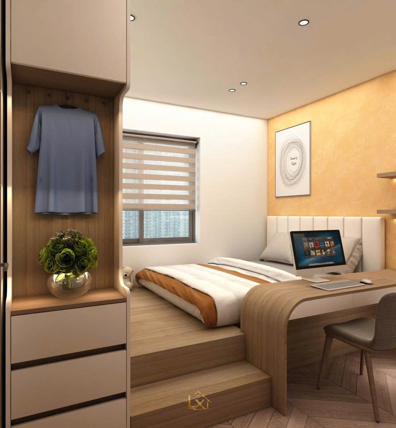 Nội thất phòng ngủ - công trình Nội Thất Hà Tuấn LX