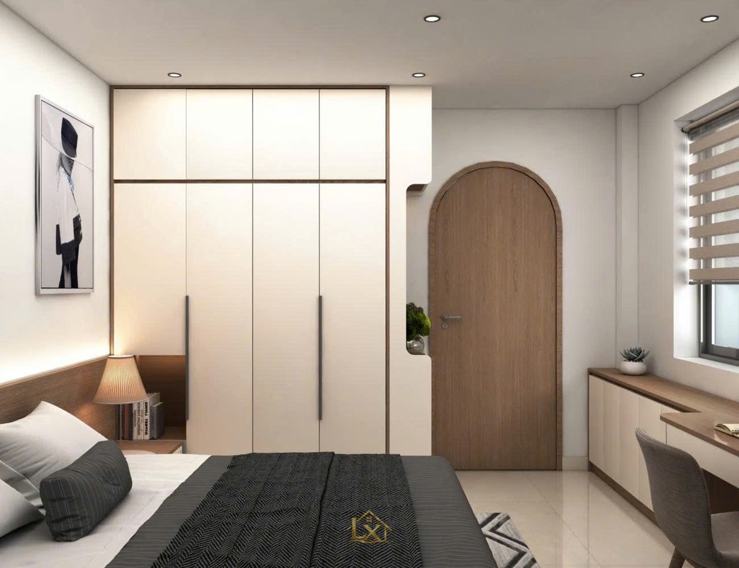 Nội thất phòng ngủ - công trình Nội Thất Hà Tuấn LX