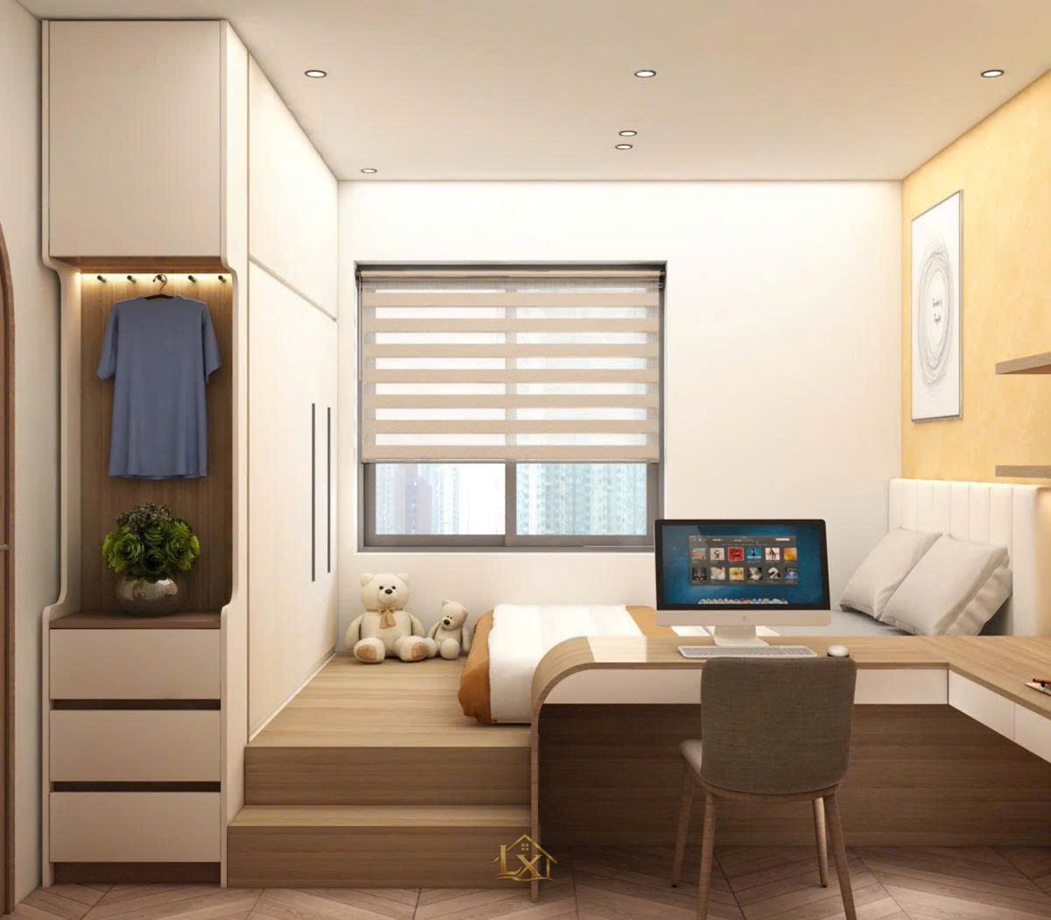 Nội thất phòng ngủ - công trình Nội Thất Hà Tuấn LX