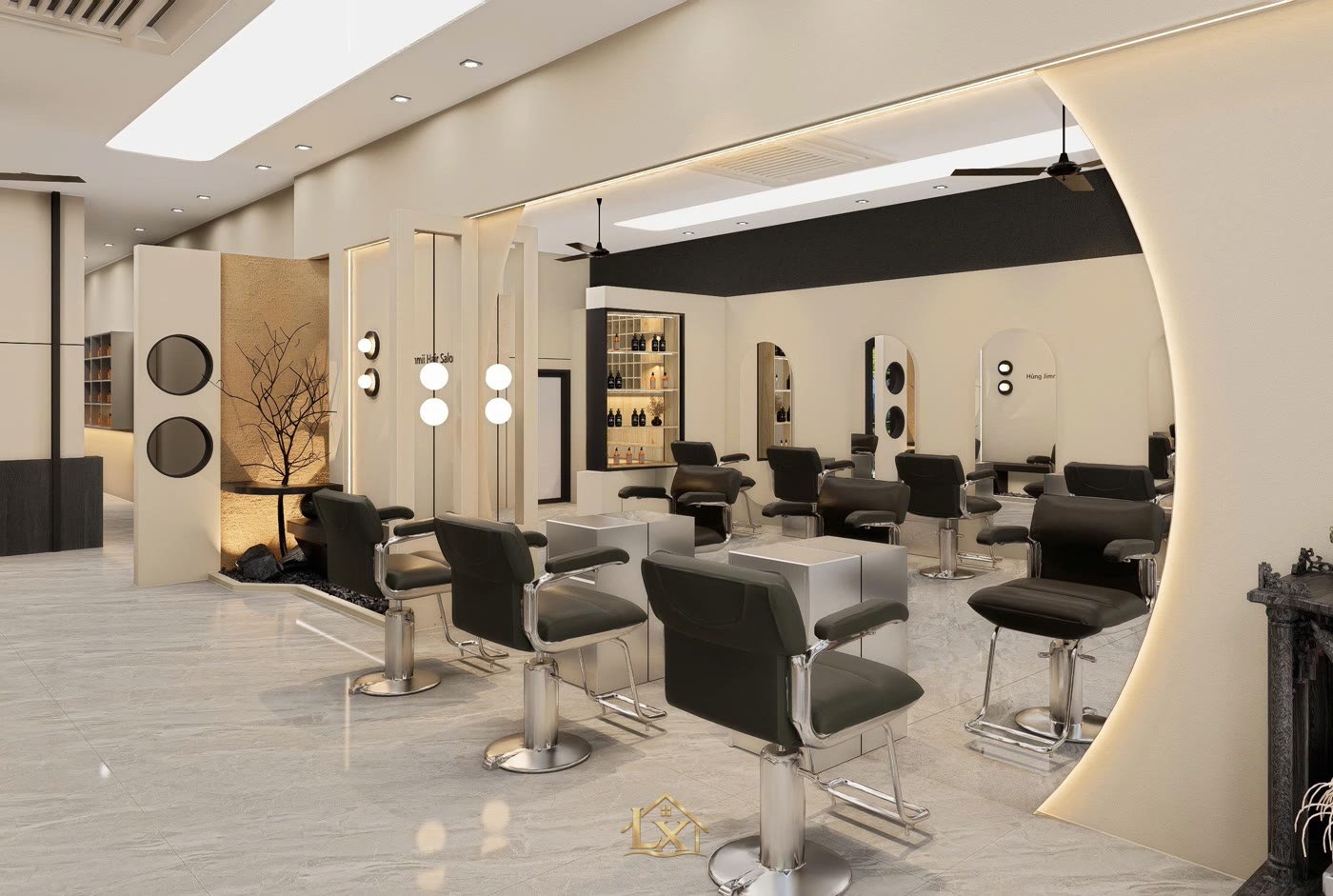 Công trình salon tóc Salon JIMI - Nội Thất Hà Tuấn LX