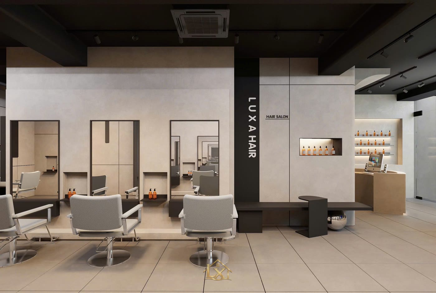 Công trình salon tóc LUXA Hair Salon - Nội Thất Hà Tuấn LX
