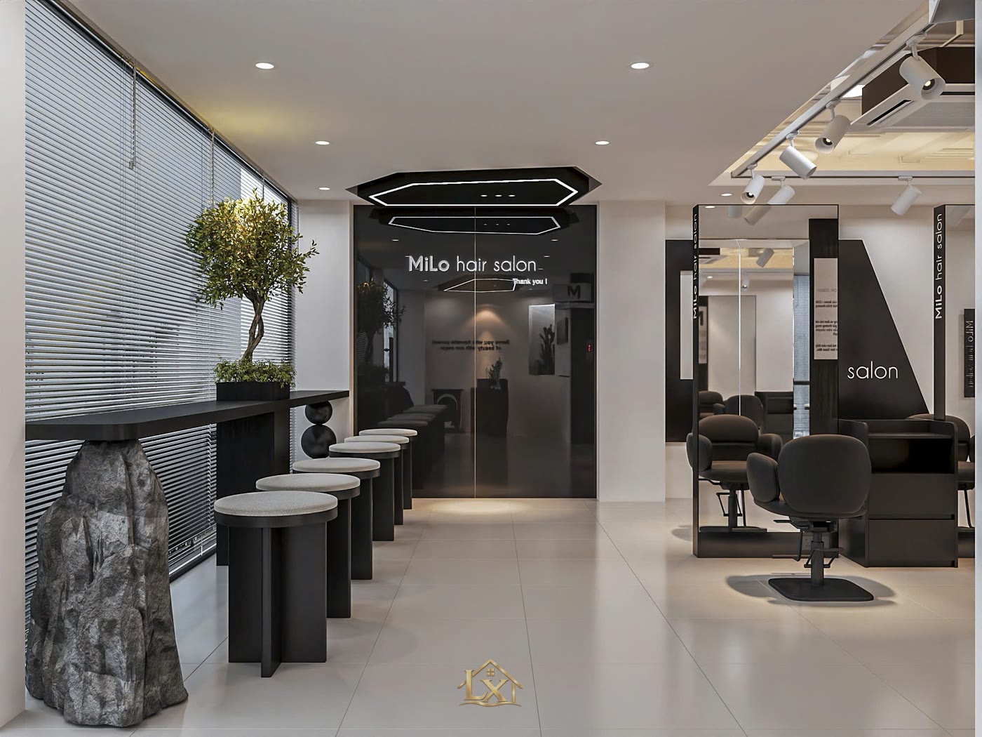 Bố Trí Công Năng Salon Tóc: Nhỏ Mà Vẫn Chuẩn