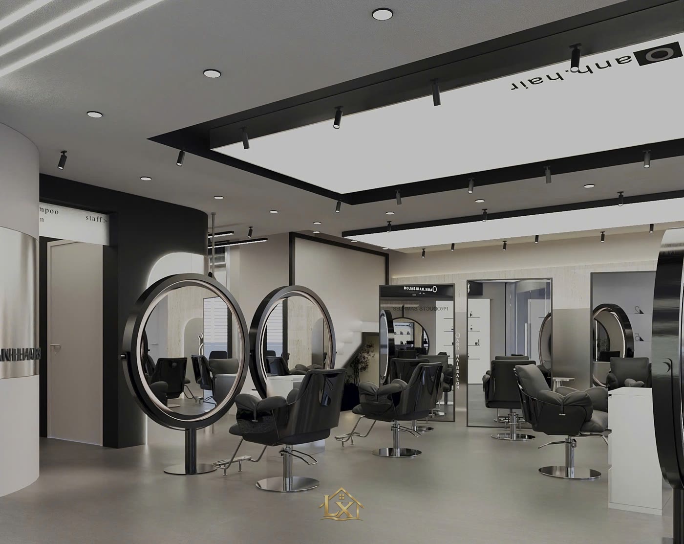 Công trình salon tóc Salon Oanh - Nội Thất Hà Tuấn LX