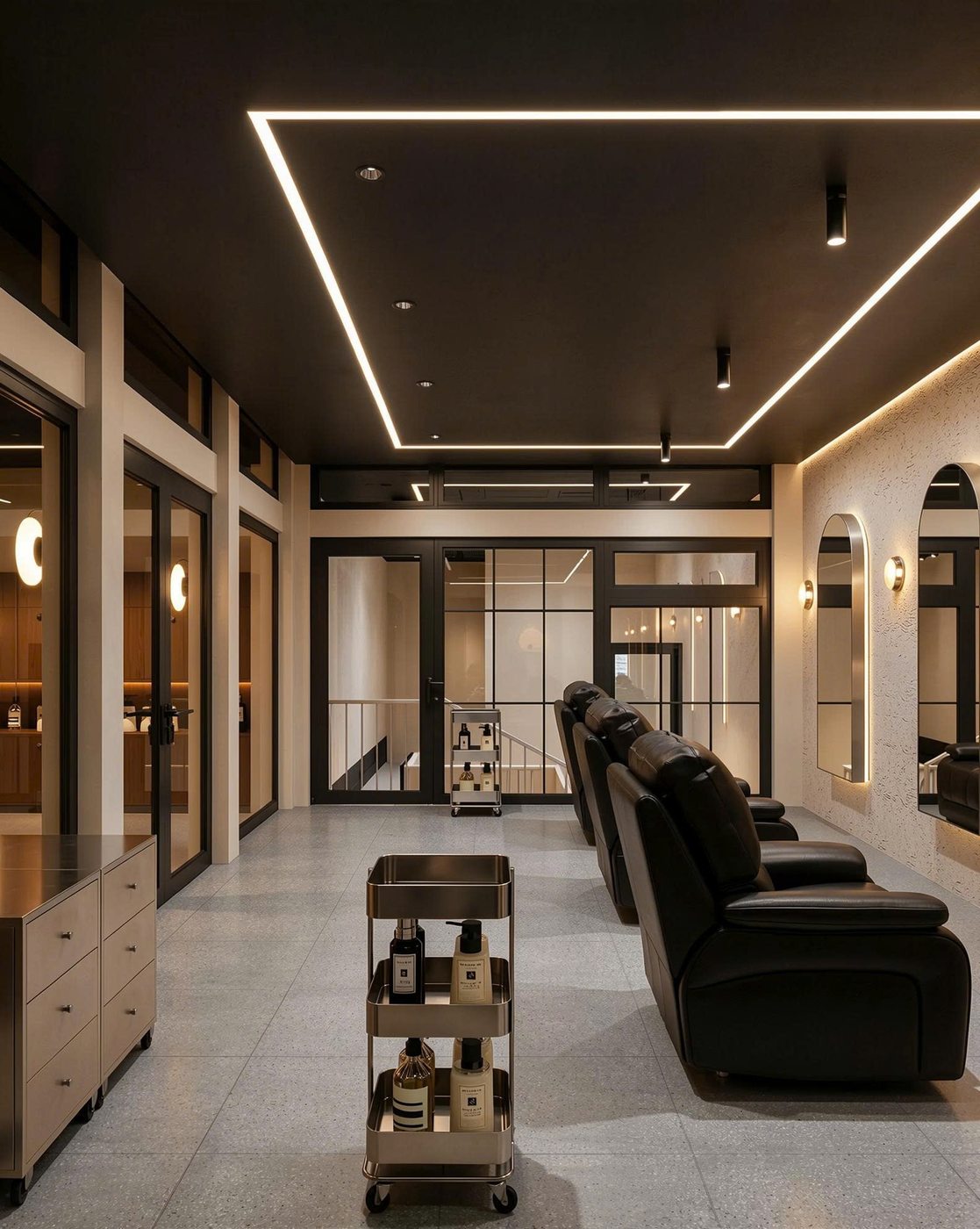 Công trình salon tóc Salon tóc Hòa 91 - Nội Thất Hà Tuấn LX
