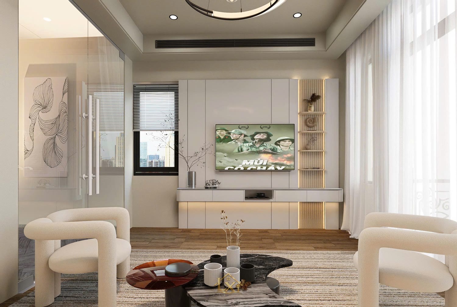 Phối cảnh 3D thiết kế nội thất tham khảo - Nội Thất Hà Tuấn LX