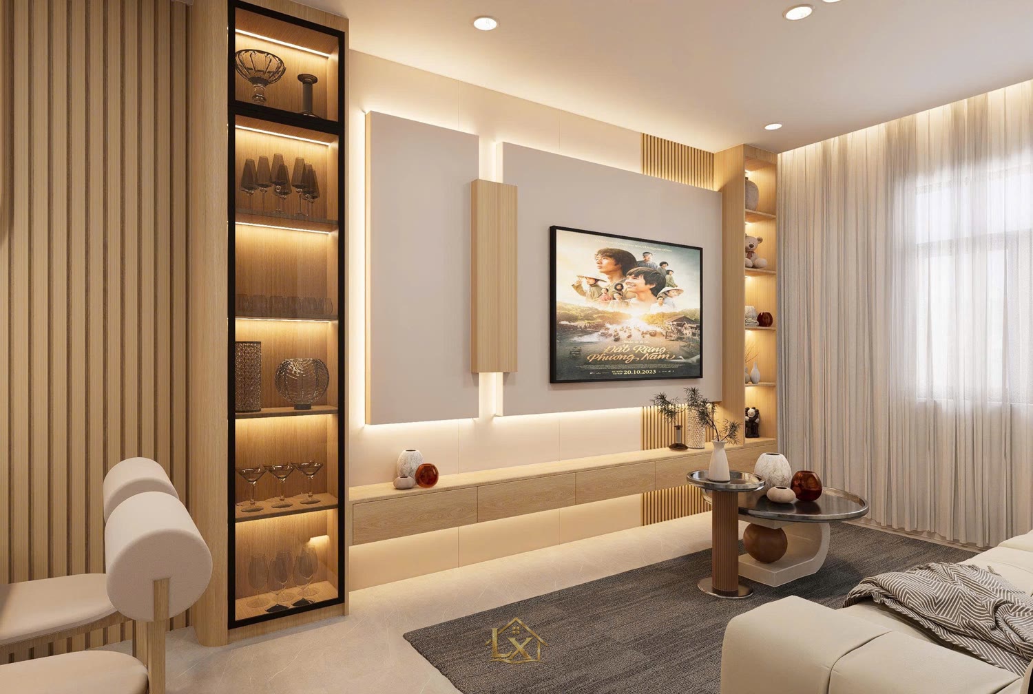 Phối cảnh 3D thiết kế nội thất tham khảo - Nội Thất Hà Tuấn LX