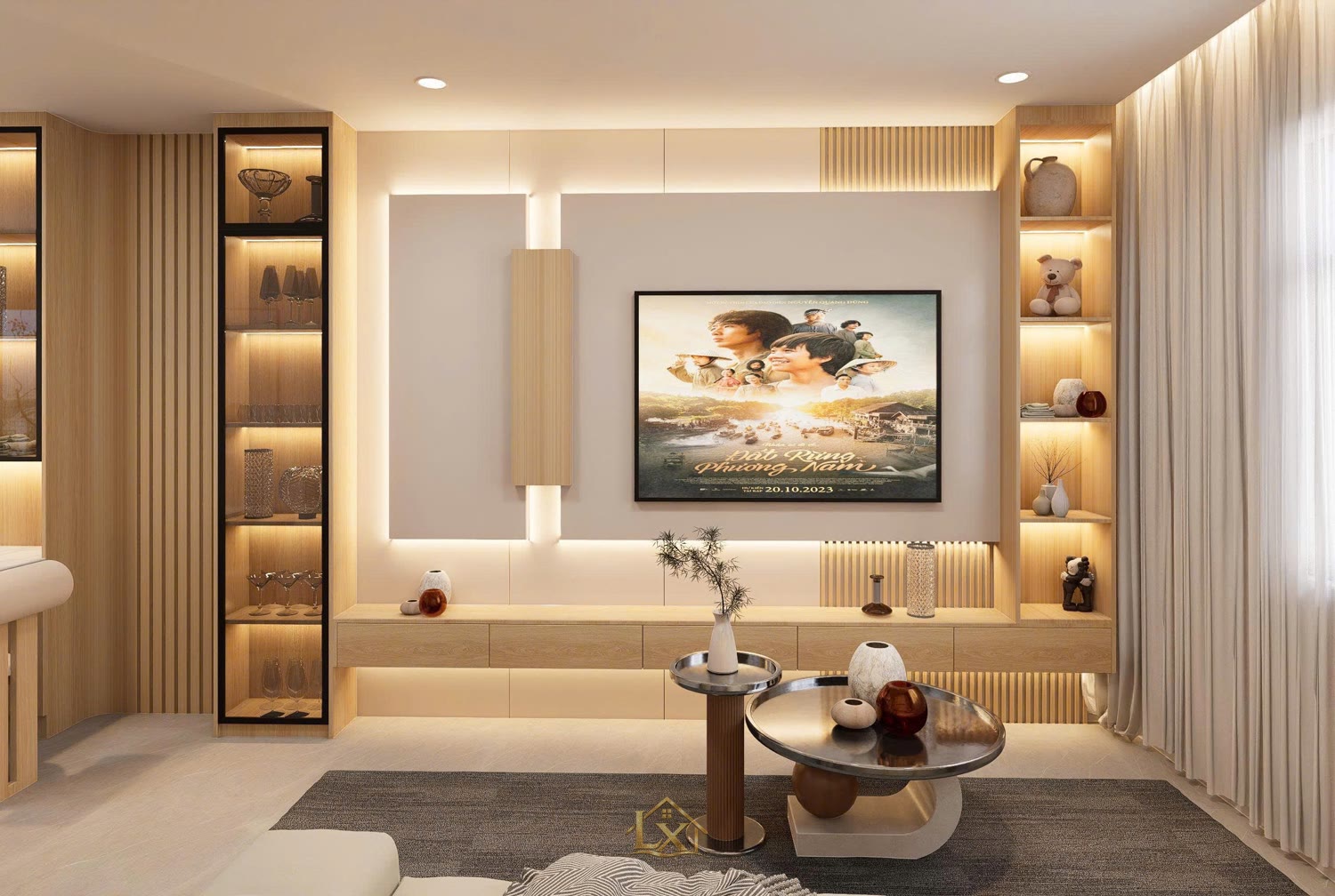 Phối cảnh 3D thiết kế nội thất tham khảo - Nội Thất Hà Tuấn LX