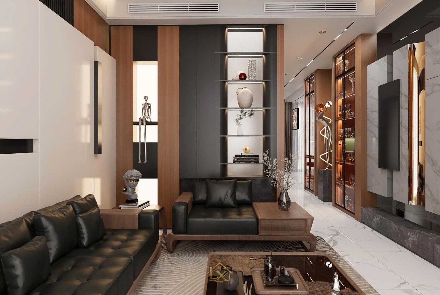 Phối cảnh 3D thiết kế nội thất tham khảo - Nội Thất Hà Tuấn LX