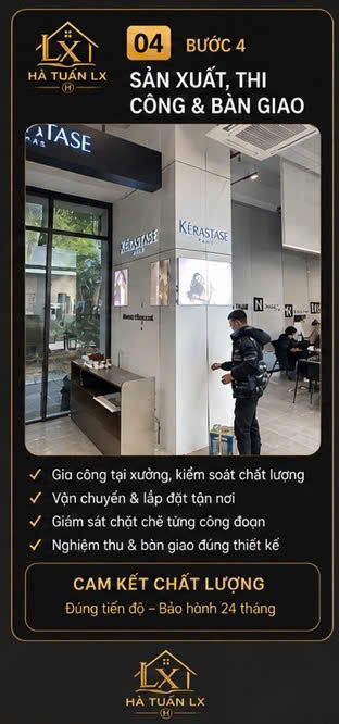 Bước 4 - Sản xuất, thi công và bàn giao - Nội Thất Hà Tuấn LX