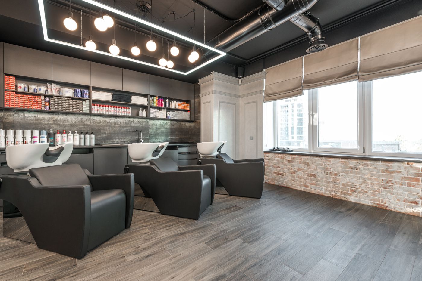 Nội thất salon tóc hiện đại