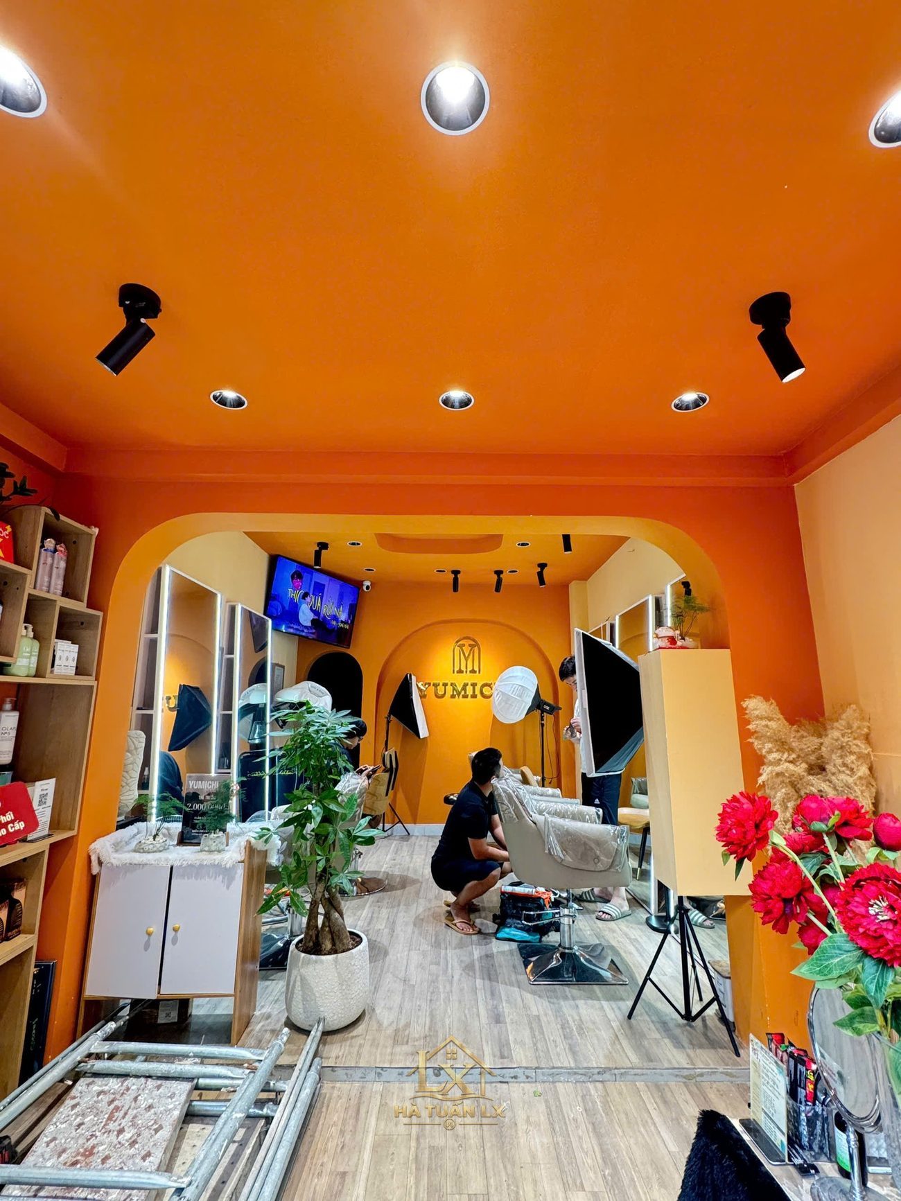Thi công nội thất salon tóc tại 38 Trung Liệt, Đống Đa — cảm nhận khách thật
