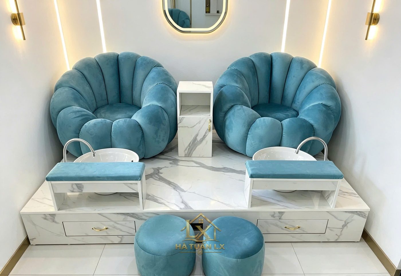 Ghế nail · ghế spa chân — Nội Thất Hà Tuấn LX
