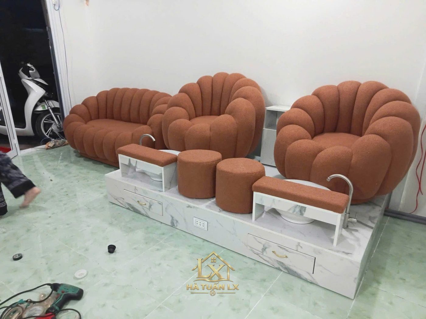 Ghế nail · ghế spa chân — Nội Thất Hà Tuấn LX