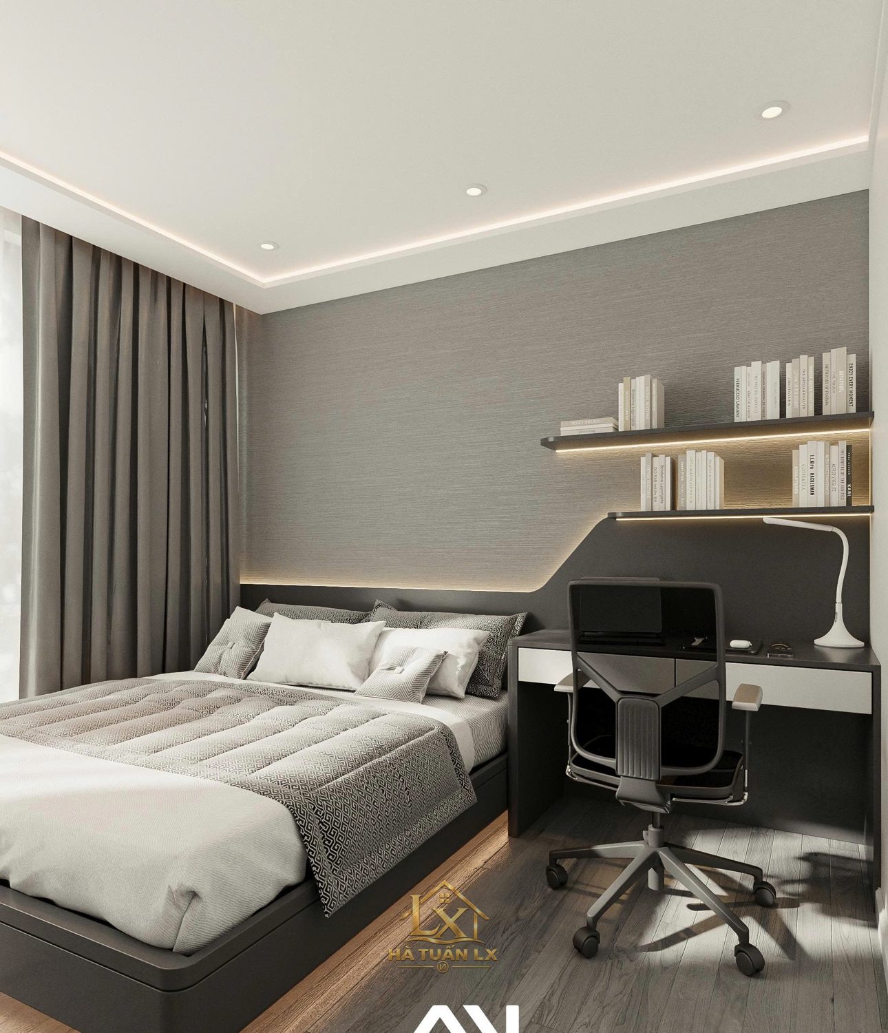 Phối cảnh 3D thiết kế nội thất tham khảo - Nội Thất Hà Tuấn LX