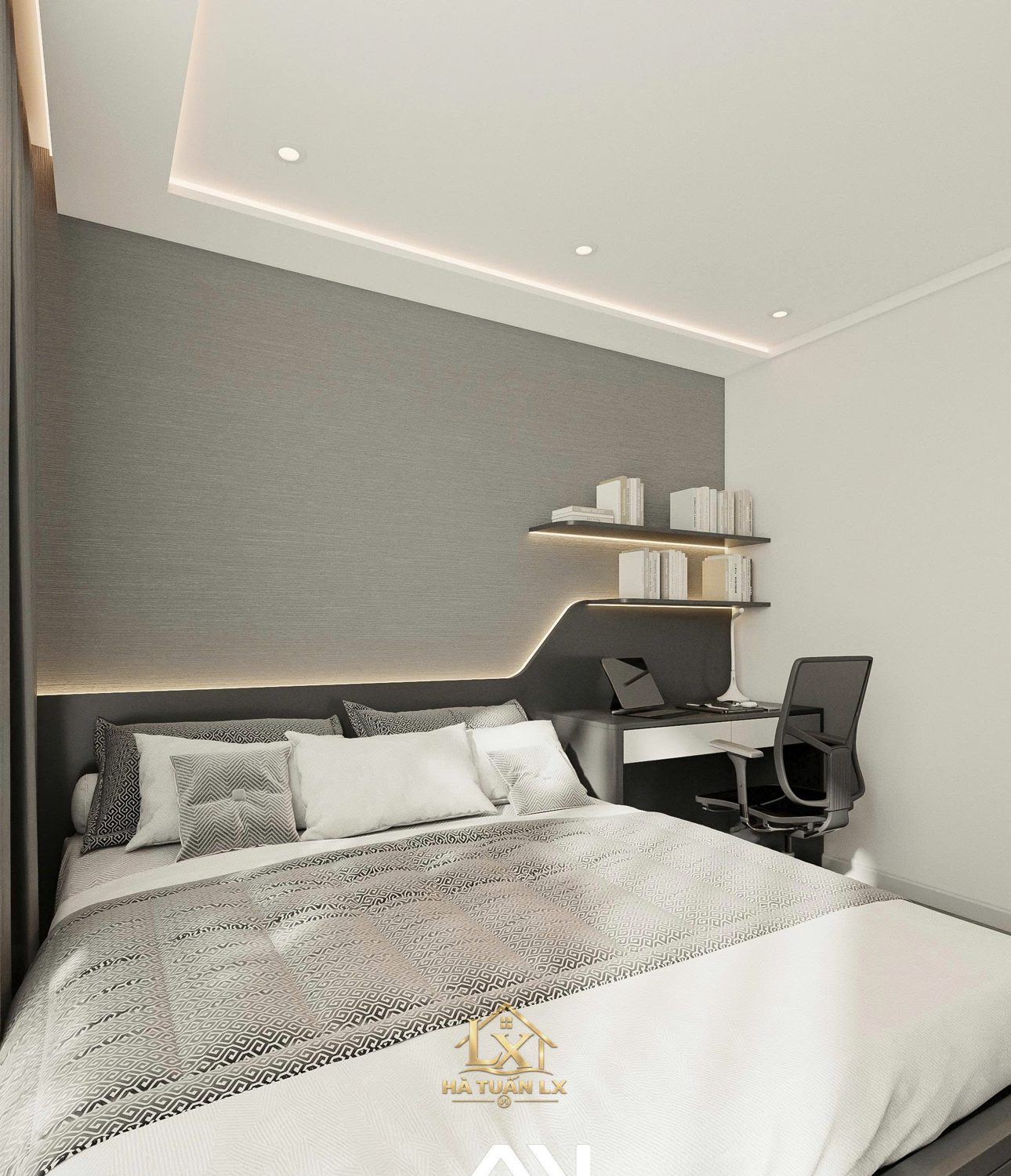 Nội thất phòng ngủ (thiết kế 3D) - Nội Thất Hà Tuấn LX
