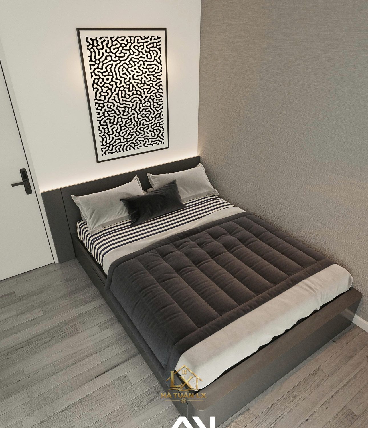 Nội thất phòng ngủ (thiết kế 3D) - Nội Thất Hà Tuấn LX