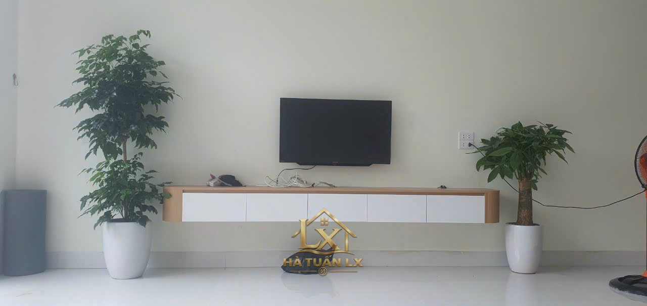 Vách tivi & vách trang trí mẫu 6 - Nội Thất Hà Tuấn LX