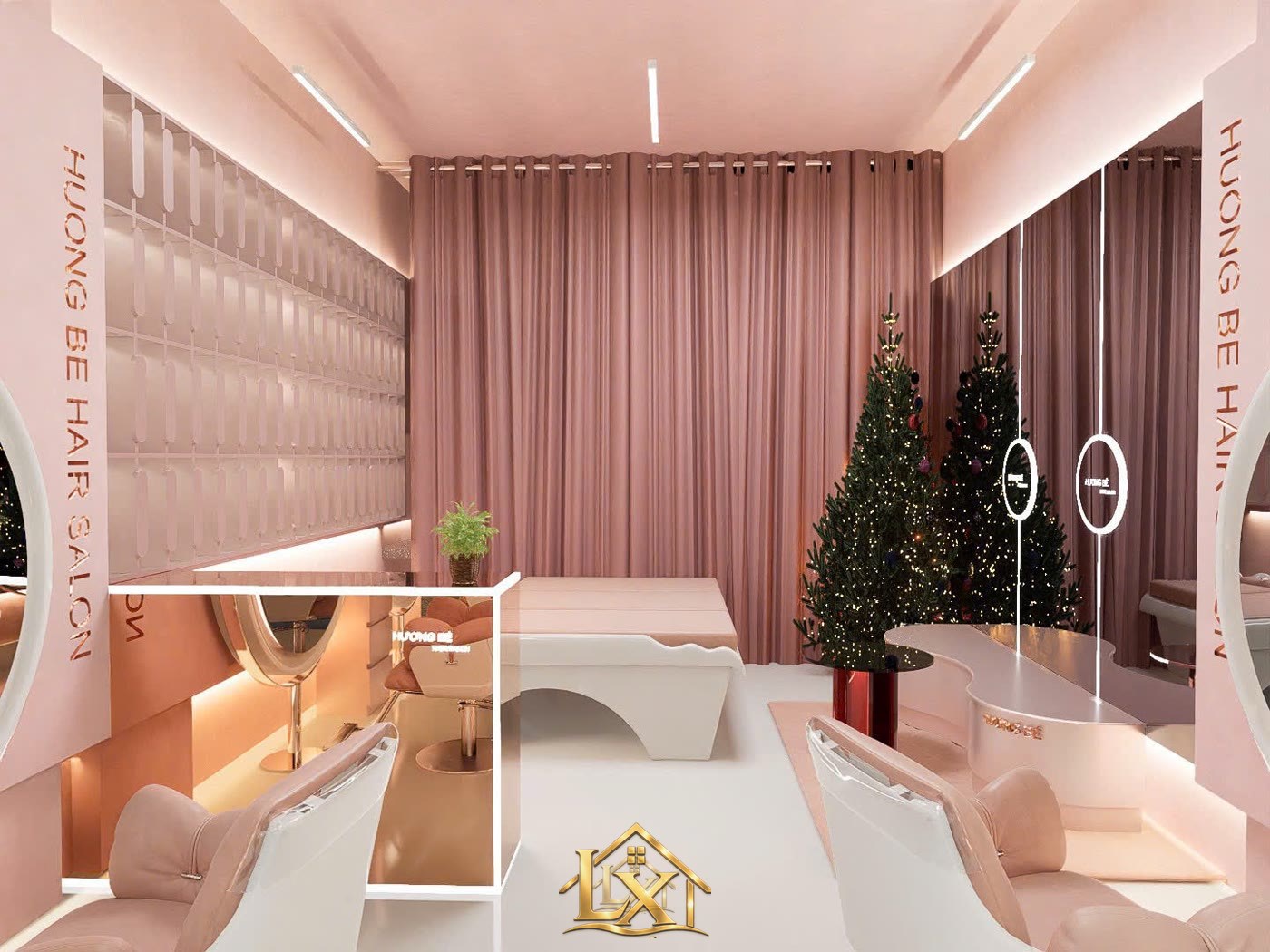 Mẫu quầy lễ tân salon thực tế do Nội Thất Hà Tuấn LX thi công 47 - Nội Thất Hà Tuấn LX