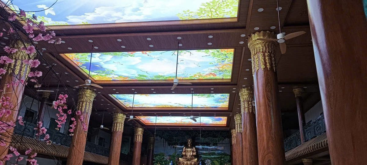 Trần xuyên sáng in mây và hoa sảnh lớn - Nội Thất Hà Tuấn LX