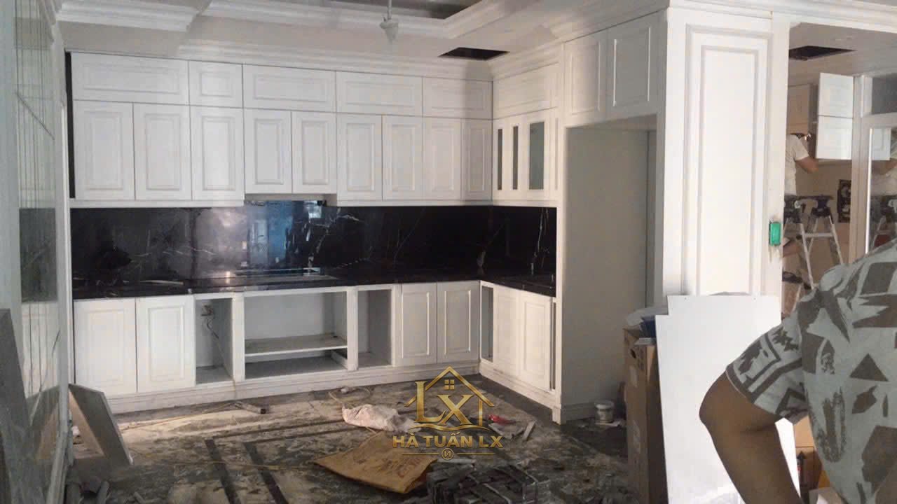 Tủ bếp gia đình mẫu 59 - Nội Thất Hà Tuấn LX