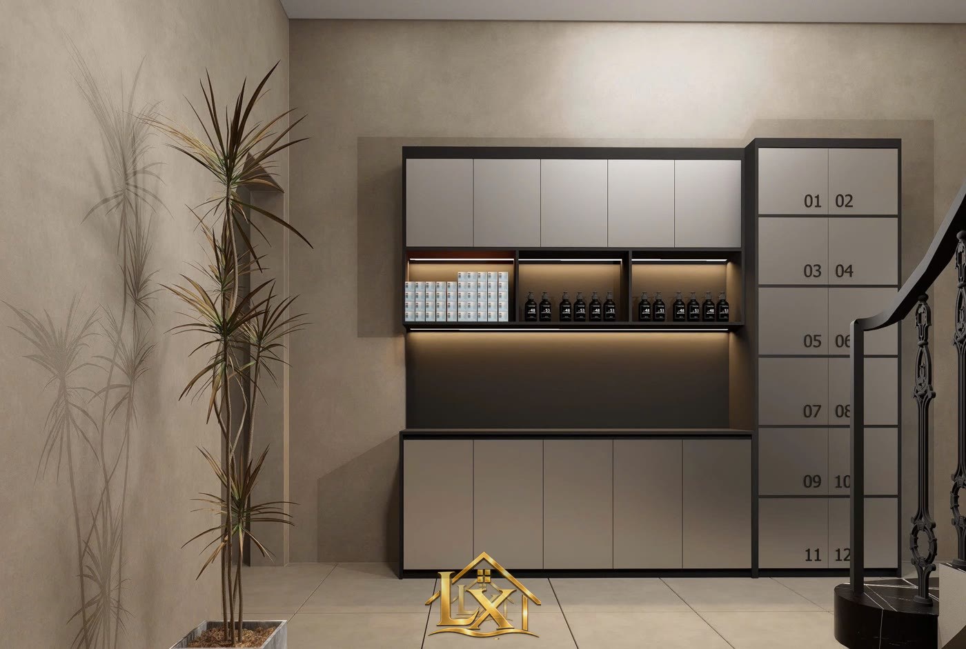 Mẫu tủ pha chế và khu gội salon do Nội Thất Hà Tuấn LX thi công 6 - Nội Thất Hà Tuấn LX