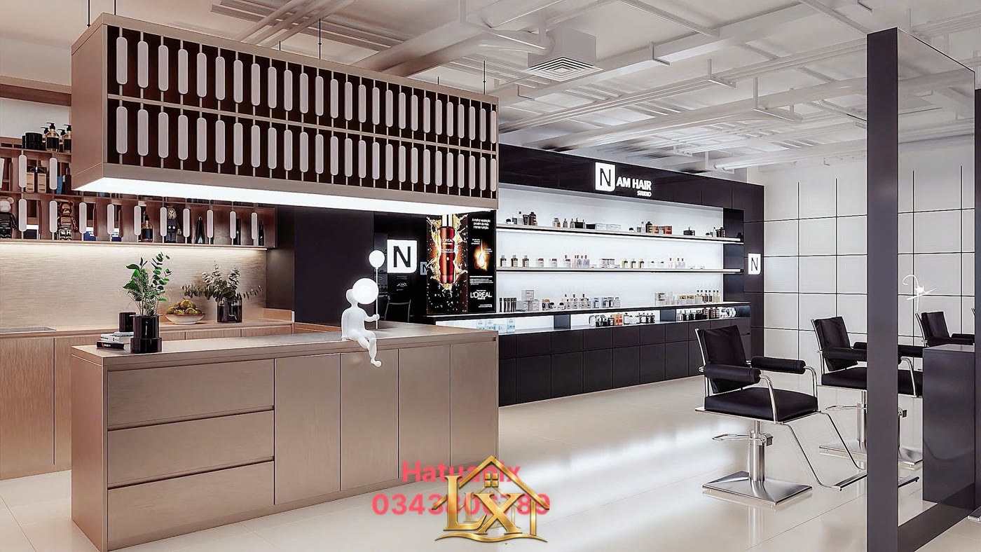 Mẫu tủ trưng bày sản phẩm mỹ phẩm salon do Nội Thất Hà Tuấn LX thi công 11 - Nội Thất Hà Tuấn LX