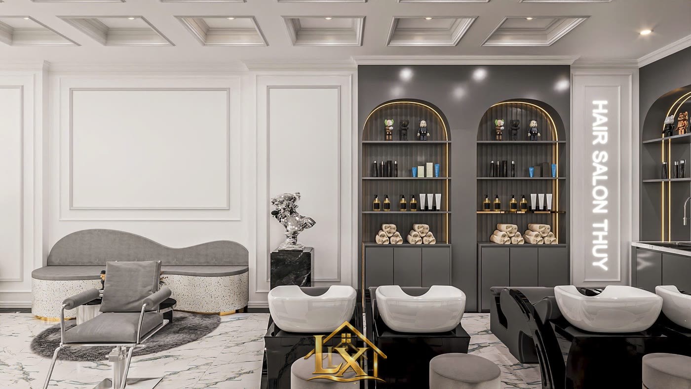 Mẫu tủ trưng bày sản phẩm mỹ phẩm salon do Nội Thất Hà Tuấn LX thi công 20 - Nội Thất Hà Tuấn LX