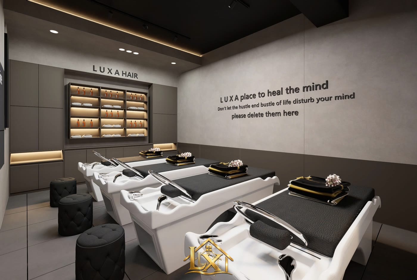 Mẫu tủ trưng bày sản phẩm mỹ phẩm salon do Nội Thất Hà Tuấn LX thi công 21 - Nội Thất Hà Tuấn LX