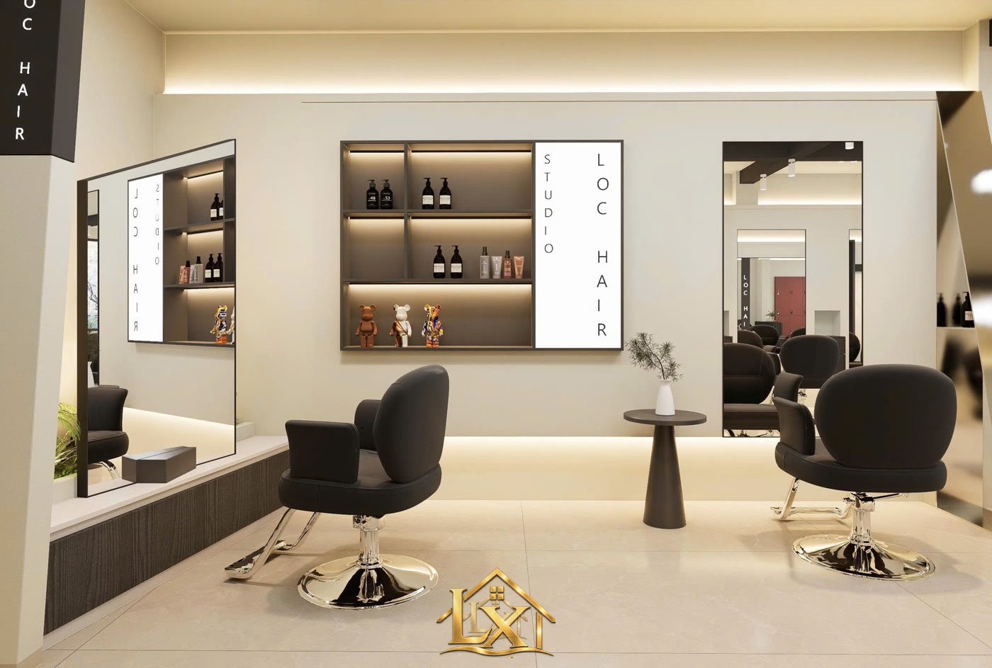 Mẫu tủ trưng bày sản phẩm mỹ phẩm salon do Nội Thất Hà Tuấn LX thi công 25 - Nội Thất Hà Tuấn LX