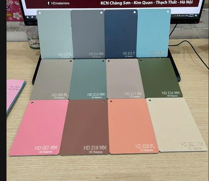 Mẫu ván melamin số 1 — bảng màu Nội Thất Hà Tuấn LX