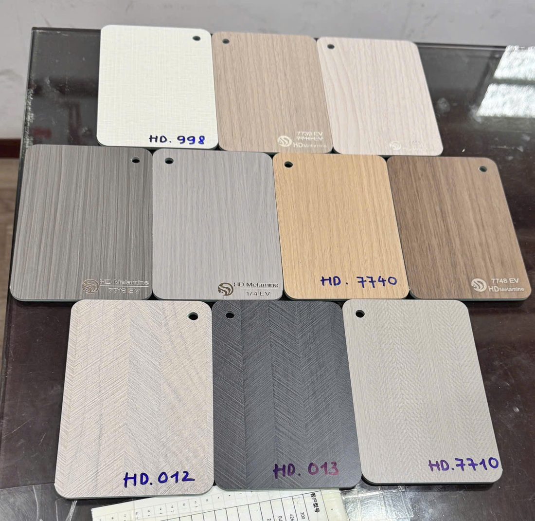 Mẫu ván melamin số 102 — bảng màu Nội Thất Hà Tuấn LX